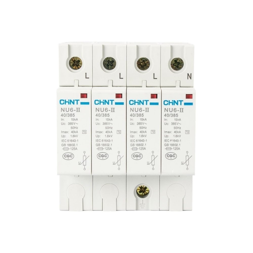 1P 2P 3P 4P 15kA 40KA 65KA 100KA NU6-II 40/385 Surge Arrester Protect Electric System 385V AC(2p,385V 20KA)