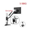 ADBWEKKF GST111 Aluminum 27" 5-18kg 360 Rotate 2 Arm Clamp Grommet Gas Spring Gas Strut LCD Tv Monitor Screen Desktop Bracket with Pole(Clamp Instal Base) view 2