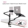ADBWEKKF OL-3XT Aluminum Height Adjustable Desktop Triple Mount Arm for 10-17 Inch Laptop Stand(Silver) view 4