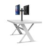 ADBWEKKF Desktop Grommet Mounting Dual Screen 13-27 Inch LCD LED Monitor Mount Holder Stand with Cable Management view 2