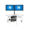 ADBWEKKF Desktop Grommet Mounting Dual Screen 13-27 Inch LCD LED Monitor Mount Holder Stand with Cable Management view 4