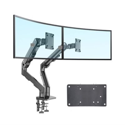 ADBWEKKF G55 Mechanical Spring 27"-45" 42" Big Double Screen Monitor Desktop Holder 360 Rotate 5-16kg Ultra Wide Screen Arc Screen USB(with Adaptor)