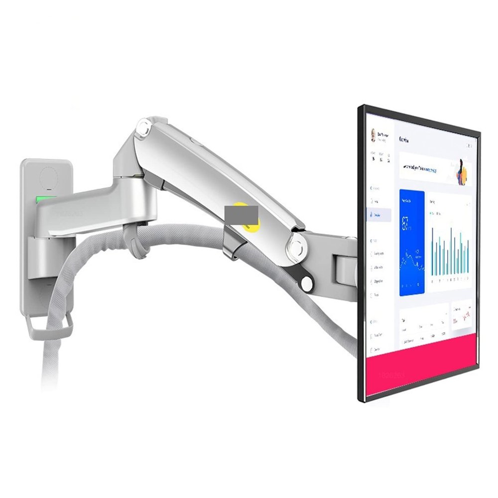 ADBWEKKF F150 Gas Spring 24-35 Inch LED TV Wall Mount Monitor Holder Ergonomic Mount Arm Max. VESA 100 * 100mm Load 3-12kgs(Silver Grey)