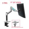 FNJTDVWS DL-8012II V6 LCD Screen Desktop Full Motion 17-38" Monitor Stand Mechanical Spring Arm Aluminum Monitor Support Loading 3-11kgs(170MM Silver) view 2