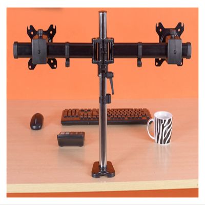 ADBWEKKF Triple Screen 27inch LCD Tv Table Mount Monitor Desk Three Support Led Bracket LCD Holder(Hole Instal one)