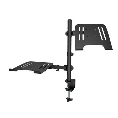 ADBWEKKF M074-D Dual Laptop Stand for Laptop Notebook Support Up to 17" 2 in 1 Dual Arm for Monitor & Laptop Holder