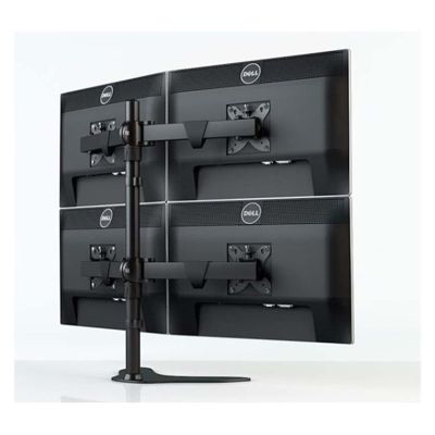 ADBWEKKF DL-HM104 Desktop Stand Full Motion 360 Four Monitor Holder 10"-24" LCD Monitor Mount Arm Loading 9.9kgs Big Base Stand(DL-HM104)