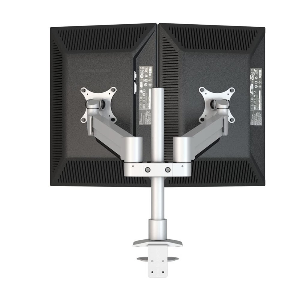 ADBWEKKF M200 Desktop Dual Monitor Holder Support Aluminum Full Motion 15-30 Inch Monitor Mount Arm with 40cm Stand Pole(Loading 8-16kgs)