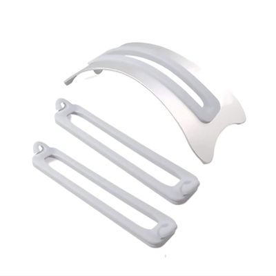 ADBWEKKF HY02 Aluminum Space-Saving Laptop Vertical Stand Desktop Erected Holder for MacBook Pro Air Retina 3pcs Silica Gel Pad Available(Silver)