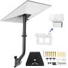 Starlink Gen 3 Mount, Adjustable Starlink Gen 3 Pole Adapter with 2-in-1 Router Mount, 28.3in Starlink Mounting Kit, Wall/ Roof/ Eaves Installation, 360 Rotatable All Metal view 1