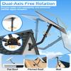 Starlink Gen 3 Mount, Adjustable Starlink Gen 3 Pole Adapter with 2-in-1 Router Mount, 28.3in Starlink Mounting Kit, Wall/ Roof/ Eaves Installation, 360 Rotatable All Metal view 4