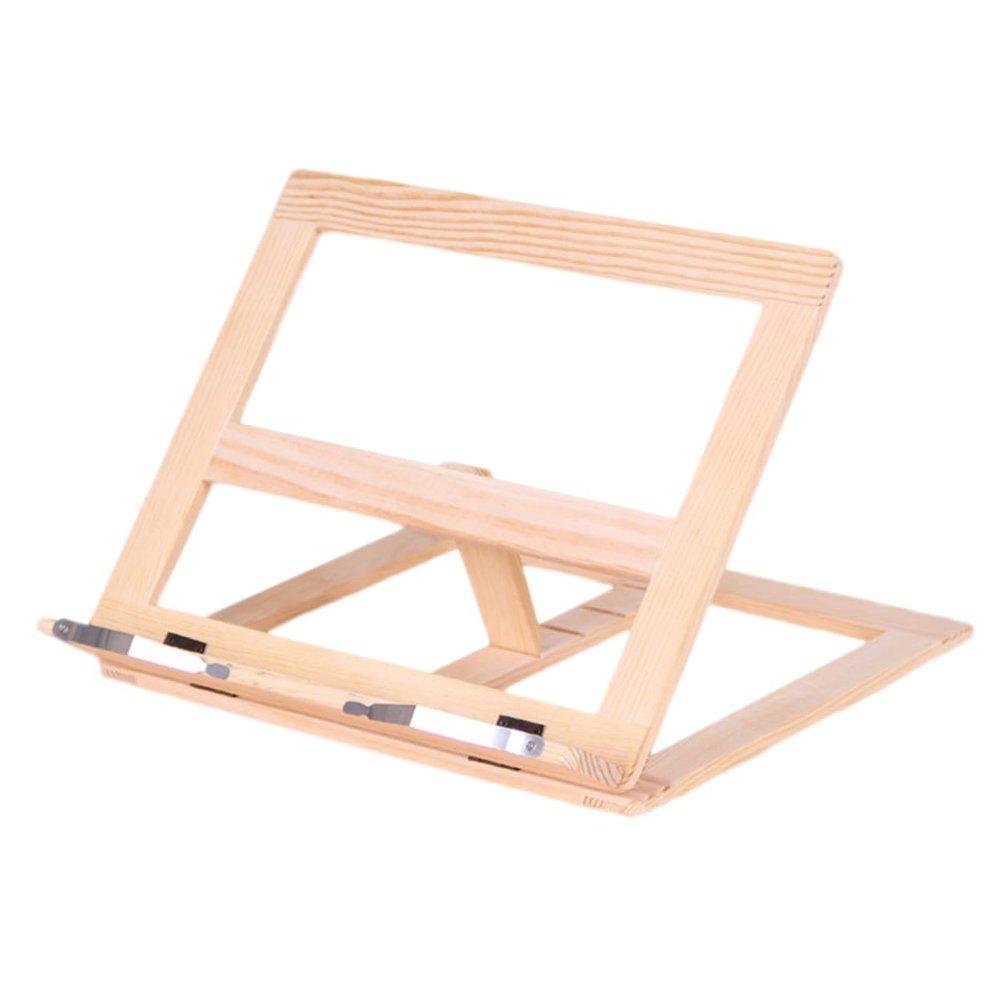GANAZONO 1Pc Portable Folding Book Reading Stand Bracket for Comfortable Reading Multipurpose Wooden Holder for Tablets Textbooks and Cookbooks and Easy to Operate