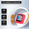 Case for Wahoo ELEMNT ROAM V3 GPS Cycling/Bike Computer, WUNIAK Soft Silicone Protective Portable Scratch Shock Resistant Shell Case with Screen Protector for Wahoo ELEMNT ROAM V3Red view 3