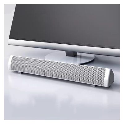 JINJIANNING Wired Desktop Subwoofer Sound Bar Speaker with Dual Drivers, 360 Surround Sound