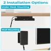 Metal Mount for Dell Docking Station Under Desk and Wall Mount for Dell UD22 WD19 WD19S WD22TB4 WD19TBS WD25 SD25 Series Dock & Power Adapter Mounting Bracket for Laptop Dock with Cable Ties view 3