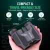 Binocular with Travel case,12x25 Compact Binocular for Adult, Kids - Long Distance View - Hunting, Waterproof Birdwatching, Camping, Sporting view 3