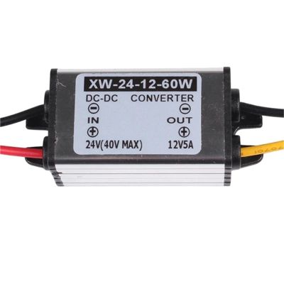 1pc Auto Car Power Converter 24V to 12V 5A 60W Step Down Power Regulator Converter Supply Adapter Module