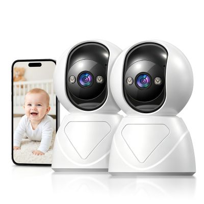 GUOANVISION 3MP Indoor Security Camera for Baby Monitor,5G/2.4G, 2Pack