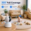 GUOANVISION 3MP Indoor Security Camera for Baby Monitor,5G/2.4G, 2Pack view 2