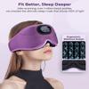 MUSICOZY 3D Bluetooth Sleep Mask with Headphones and Timer, Wireless Sleep Headphones for Side Sleepers, Eye Mask with Bluetooth Headphone, Unique Gifts for Men Women, Purple view 3