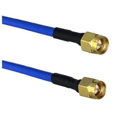 Ktann WiFi Antenna Extension Cable 7pcs SMA Male Plug to SMA Male Plug RG402 0.141" Blue Cable Flexible Pigtail Coaxial Connector for Wireless Network Card Adapter