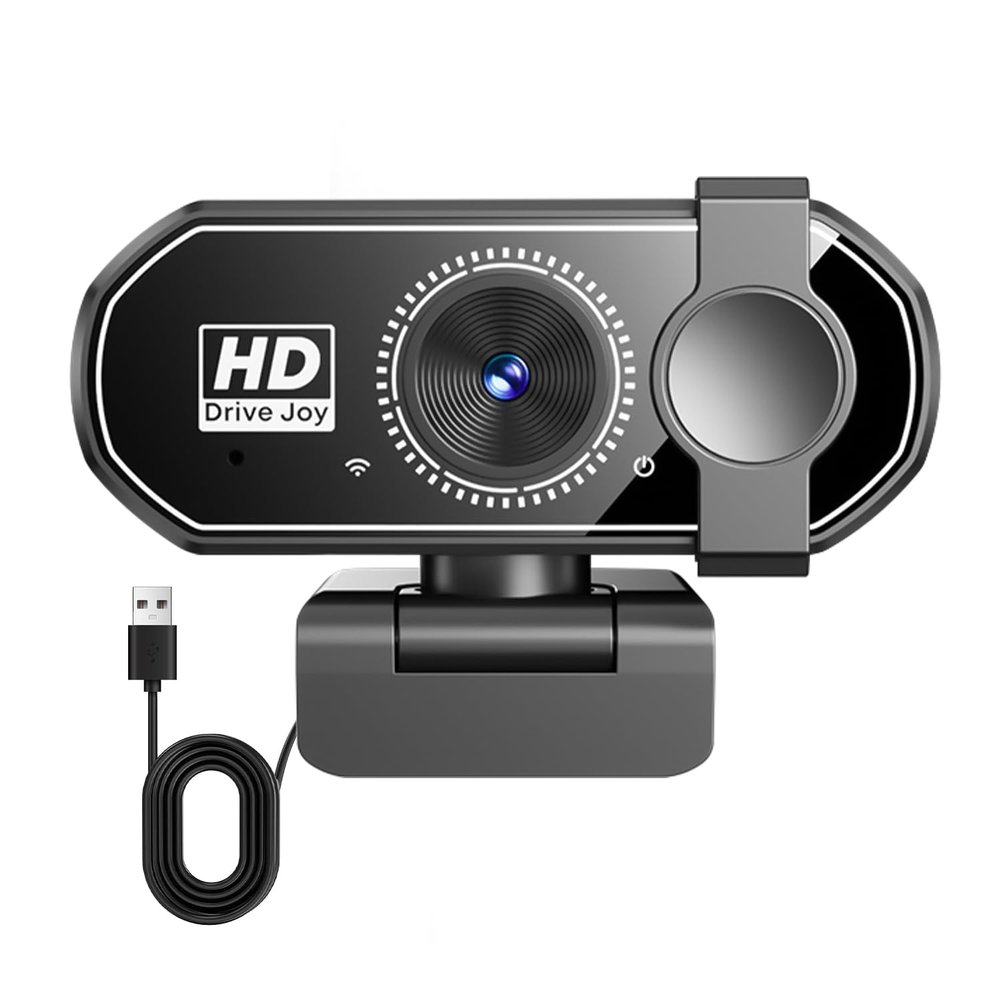 1080P Web Cam with Microphone Streaming Webcam with Privacy Cover, 120 View, Plug & Play, Computer Camera for Windows/MacOS/Linux, for Video Conferencing/Gaming/Conferences
