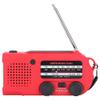 Weather Radio Emergency Solar Hand Crank Radio AM/FM/for Home and Outdoor Emergency, SOS Alarm, Flashlight, Reading Lamp, USB Charge(Red) view 1