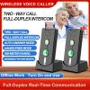 2025 Upgraded Wireless Intercom System - Full Duplex Two Way Radio, 500M Range Emergency Call, Home Office Hospital (2-Pack Indoor Intercoms, Black) view 2