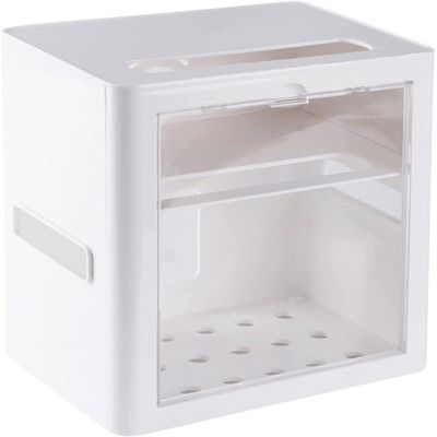58GXCAAMOT Wire Organizer Router Storage Box Power Plug Wire Storage Box Rack Cable Cords Organizer Boxes Cord Storage Organizer Cable Box Organizer (Color : White) (White)