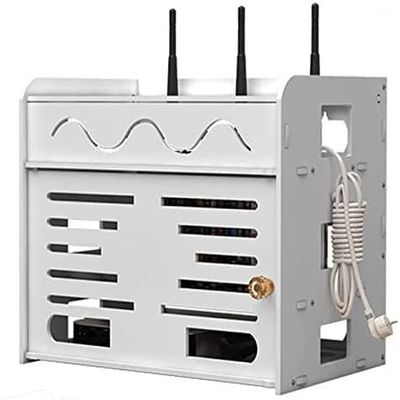 58GXCAAMOT Wire Organizer Router Storage Box WiFi Storage Boxwooden WiFi Router Storage Box Conceal Power Strips Electrical Cords Cable Box Organizer (Size : 36x26cm) ()