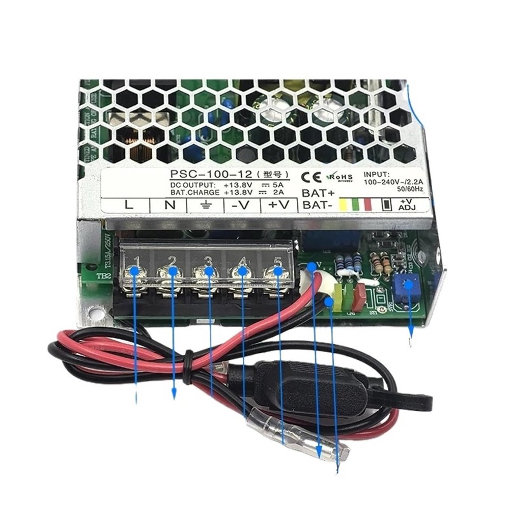 100W Ultra thin Uninterruptible switching power supply with no switching time AC to DC 13.8V/27.6V PSC-100-12 PSC-100-24(12V)