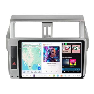 DUDUAUTO DUDU7 8 Core 8+128GB 10.36" 2K Touch Screen Radio Stereo for Toyota Land Cruiser Prado 150 2013-2017 2K 2000x1200 Head Unit GPS Navigation with Car-Play Android Auto Type-C Port