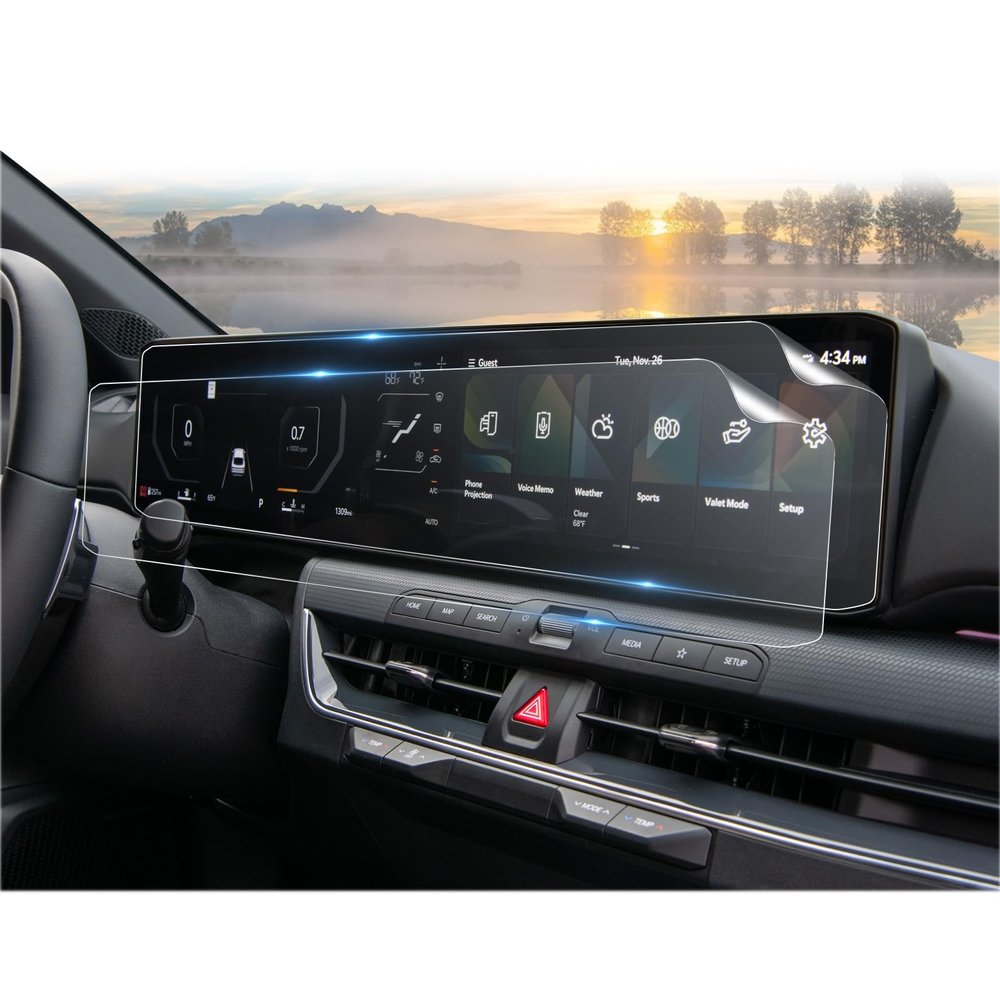 CDEFG 2Pcs for 2025 2026 Kia K4 Screen Protectors, 12.3 Inch Touchscreen All-in-One, K4 (LX, LXS, EX, GT-Line, GT-Line Turbo) Accessories Nano Film