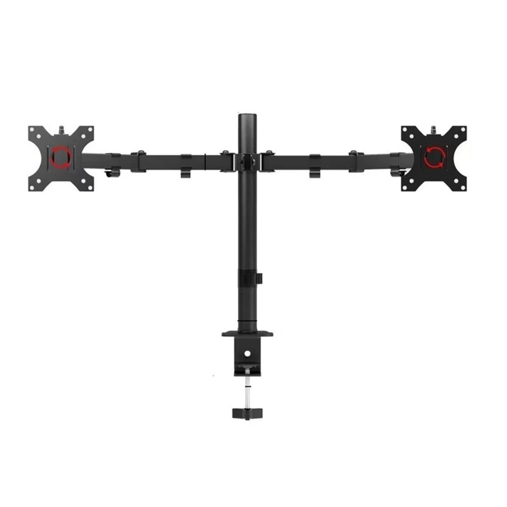 Dual Monitor Rack Monitor Stand Mount Extension Arm Clip On Desk Screen Stand Adjustable Angle Monitor Stand(Two arms)