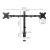Dual Monitor Rack Monitor Stand Mount Extension Arm Clip On Desk Screen Stand Adjustable Angle Monitor Stand(Two arms) view 2
