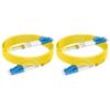0.66ft/0.2m OS2 LC to LC Single Mode Fiber Patch Cables, 2PACK SM Singlemode Fiber Optic Cable 10G SMF LSZH Duplex 9/125m OD 2.0mm, view 1