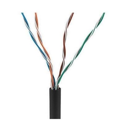 0E-CAT5RBK CAT5e Riser Cable  1000' Black, UTP, Solid Copper, CMR/FT4, Sunlight Resistant
