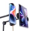 WYYHAA Adjustable Tablet Stand Holder Supports 2 Phones, Multi-Angle Foldable Design Phone Arm Mount, Desktop Aluminum Alloy Cantilever Folding Bracket Compatible with 4"-13" Tablet view 3