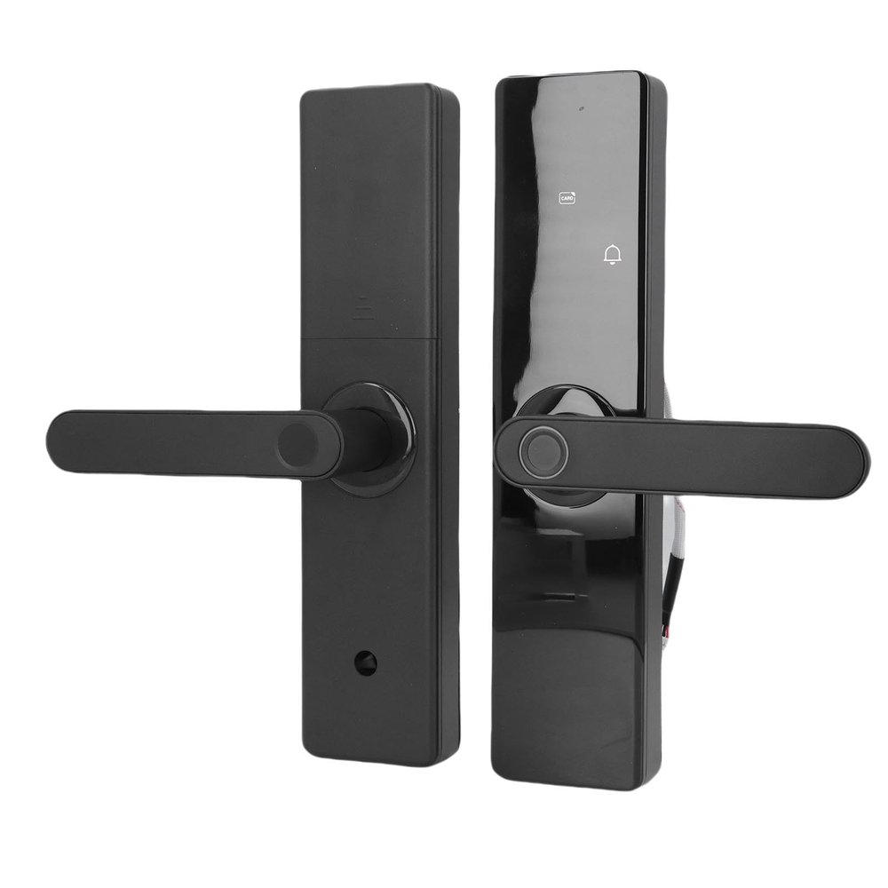 Pongnas Electronic Door Handle - Biometric Keyless Entry Door Lock - Fingerprint Door Lock with Multiple Unlock Mode for Bedroom and Front Door