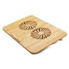 LUYOUBOZHU Laptop Riser, Bamboo Laptop Stand with Dual Fan & 2 USB Ports, Cooling Notebook Holder Laptop Accessories(42cm) view 1