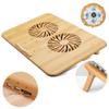 LUYOUBOZHU Laptop Riser, Bamboo Laptop Stand with Dual Fan & 2 USB Ports, Cooling Notebook Holder Laptop Accessories(42cm) view 3
