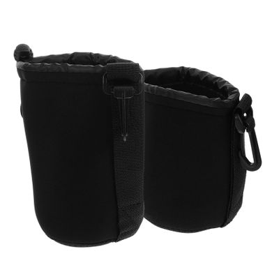 Angoily 2 Pcs Shockproof Camera Lens Storage Bags for Photographers Versatile Design with Drawstring for Daily Use and Travel