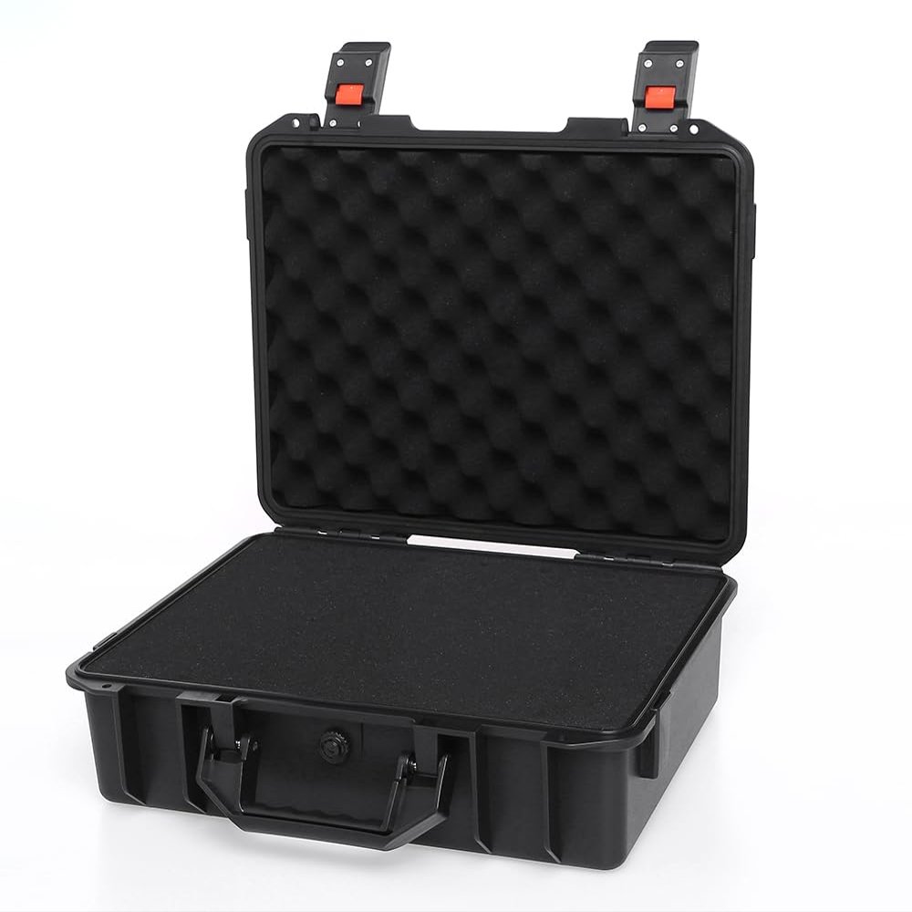 AxiGear 16in Waterproof Hard Shell Case with DIY Customizable Foam Insert (15 x 11 x 4.7in Interior)
