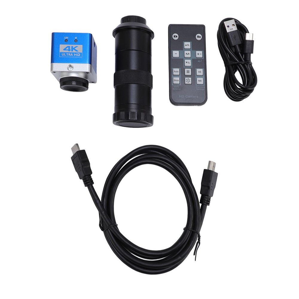 Mavaol Microscope Camera 4K HD 8.3MP 3840x2160 Resolution 1/1.8 Sensor Video Industry Microscope Camera with 100x HD Lens