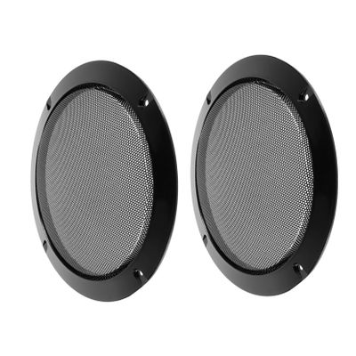 Lurrose 2pcs Speaker Grill Cover Set Protective Mesh Covers for Trumpet Speakers Black Color
