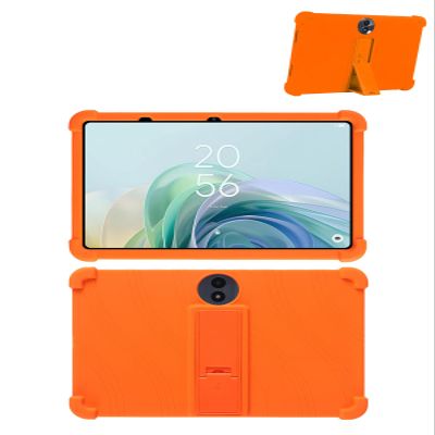 11.5" Case for TCL NXTPAPER 11 Plus Android Tablet (Model 9469X), Soft Silicone Kids Friendly Cover with Adjustable Stand, Drop-Proof (Orange)