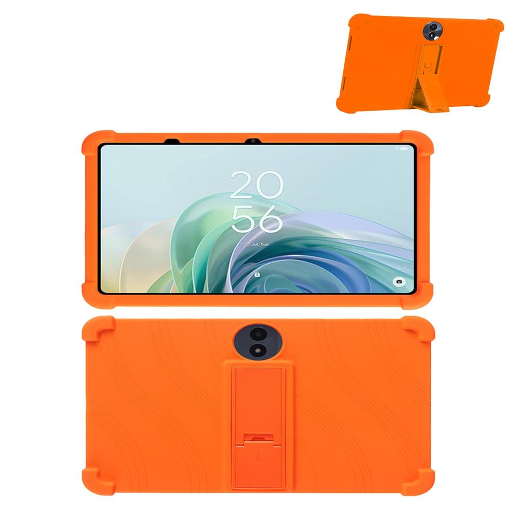 11.5" Case for TCL NXTPAPER 11 Plus Android Tablet (Model 9469X), Soft Silicone Kids Friendly Cover with Adjustable Stand, Drop-Proof (Orange)
