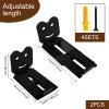 2 Set Soundbar Wall Mount Bracket, Universal Iron Speaker Mounting with Non-slip Pads, Hold up to 100Lbs, Stable Adjustable Soundbar Support Stand, Soundbar Mounts Under TV, Soundbar Shelf for Home view 4