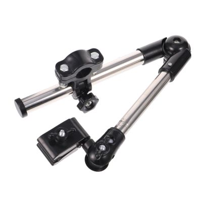 SOPOTUTU Bike Umbrella Holder Adjustable Stand ABS Stainless Steel Black