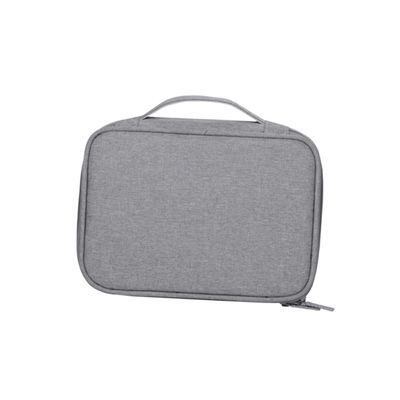 NUOBESTY Travel Electronics Organizer Bag Multifunctional Storage for USB Cables Earphones and Accessories Compact Design Single Layer Grey Pouch for Travel and Home Use